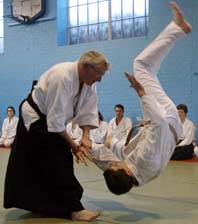 Foster Sensei demonstrates
                                Kotegaeshi at the White Oak Aikido
                                course in 2006