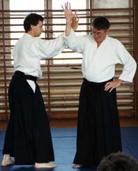 Foster Sensei teaches Aikido
                                techniques from Shomenuchi