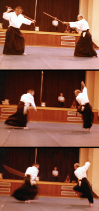 Allan & Foster in 4th Kumijo
                              sequence of three pictures