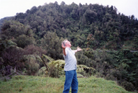 Foster Sensei in New Zealand
                                  in a forest arms widespread